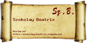 Szokolay Beatrix névjegykártya